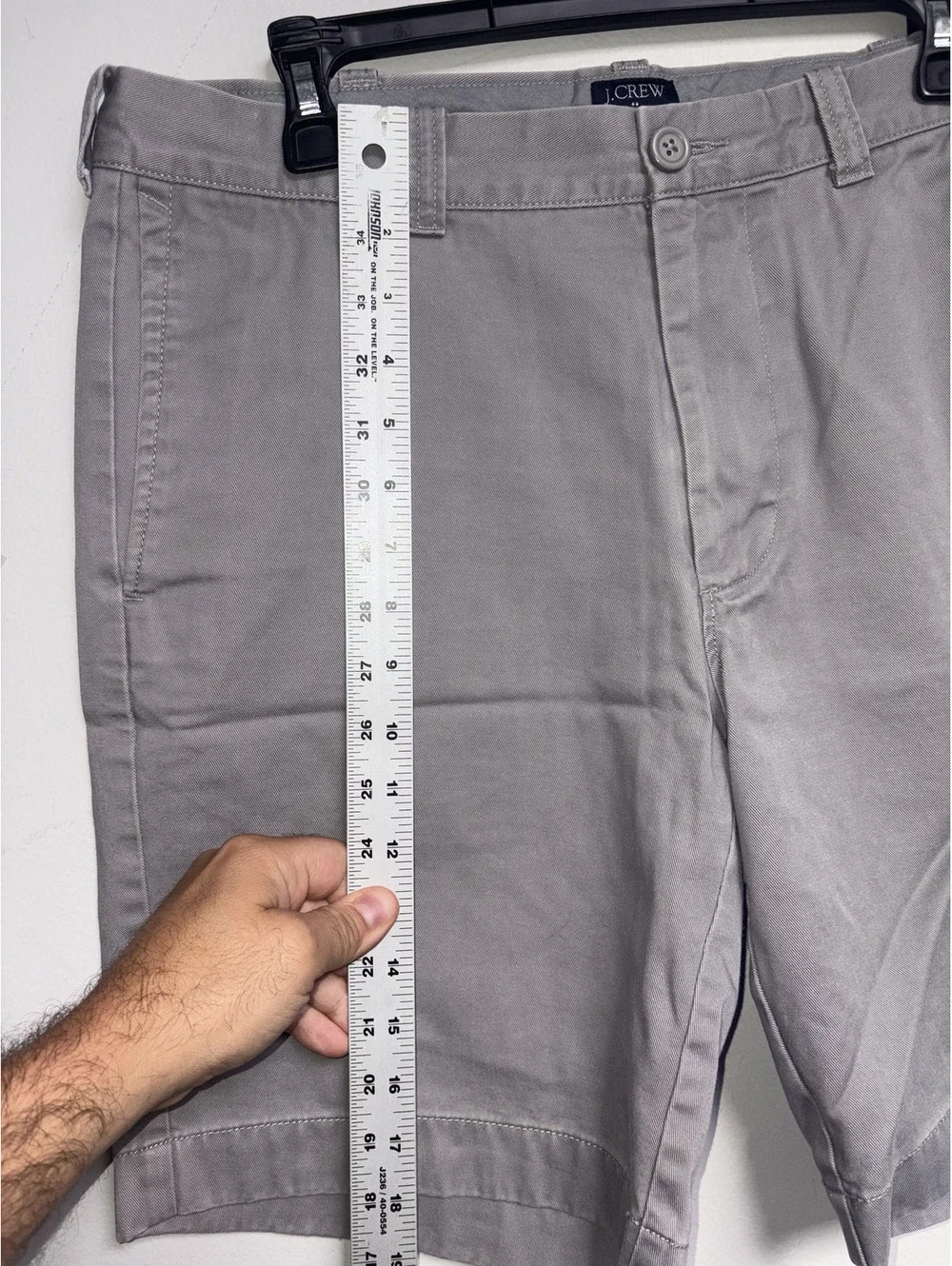 J.Crew Men's Gray Cotton Chino Shorts Size 16